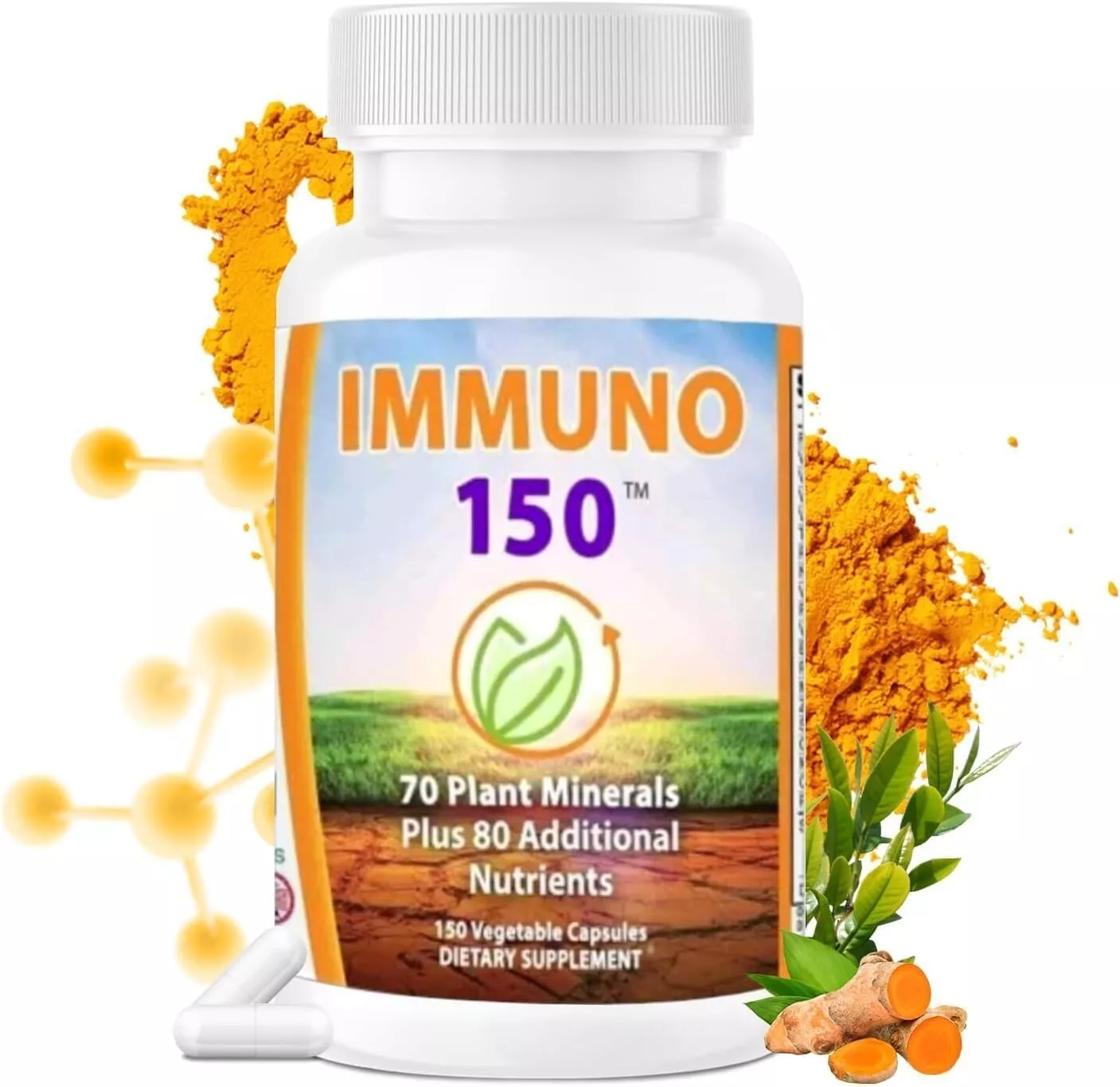 Immuno 150 Plant Minerals Immune Support – 150 Capsules – Pack of 1 free ship