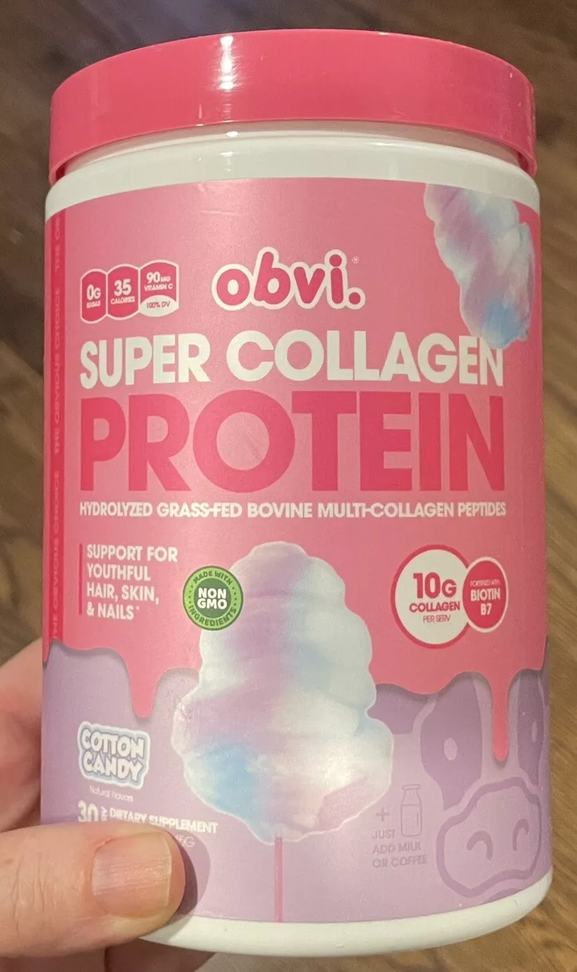 Obvi Super Collagen Protein Cotton Candy 30 Servings 12.16 oz 345g